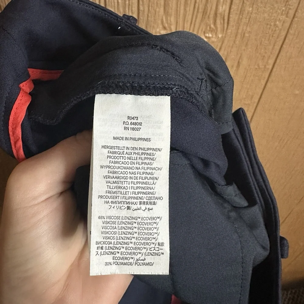 Boden Womens Hampshire Ponte Culottes Crop Pants Sz 6P Wide Leg Navy Blue Career